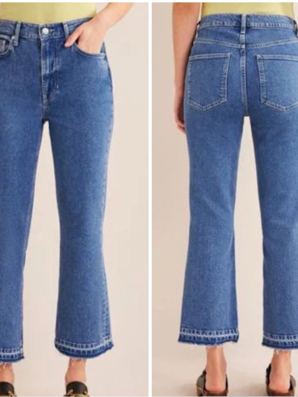 Boden Mid Rise Baby Kick Jeans